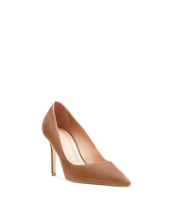 Stuart Weitzman,STUART 85 PUMP,Leather,Suede,Pumps,Traction,Cocktail,