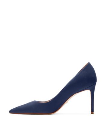 Stuart Weitzman,ESCARPIN STUART 85,Pump,Suède,Bleu marine