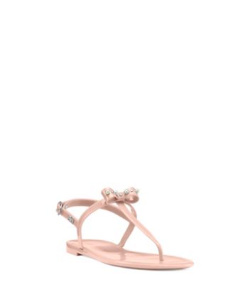 Stuart Weitzman,PEARLSTUD BOW JELLY,,Side View