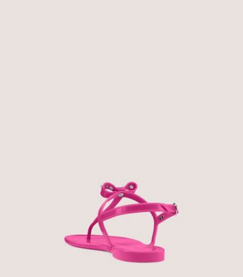 Stuart Weitzman,PEARLSTUD BOW JELLY,Fuchsia