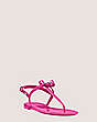 Stuart Weitzman,Pearlstud Bow Jelly,Sandal,Shine rubber,Peonia Hot Pink,Side View