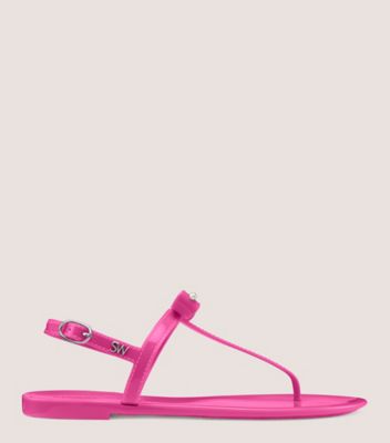Stuart Weitzman,PEARLSTUD BOW JELLY,Fuchsia