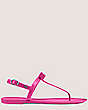 Stuart Weitzman,Pearlstud Bow Jelly,Sandal,Shine rubber,Peonia Hot Pink,Front View