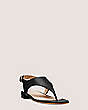Stuart Weitzman,Santorini Flat Sandal,Sandal,Leather,Black,Side View