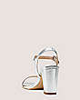 Stuart Weitzman,Dancer 75 Block Sandal,Sandal,Metallic leather,Silver,Back View