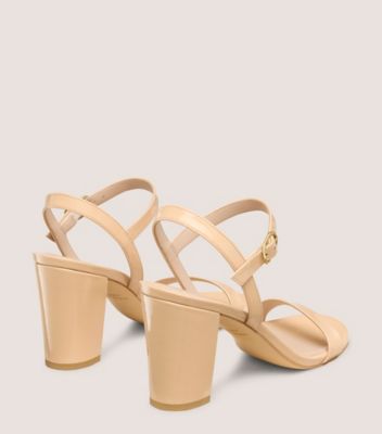 Stuart Weitzman,DANCER 75 BLOCK SANDAL,Beige