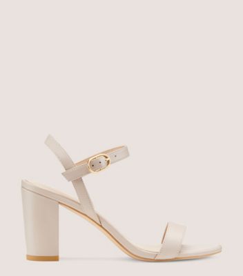 Stuart Weitzman,DANCER 75 BLOCK SANDAL,Sandal,Nappa Leather,Dolce Taupe,Front View