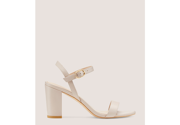 Stuart Weitzman,DANCER 75 BLOCK SANDAL,Sandal,Nappa Leather,Dolce Taupe,Front View
