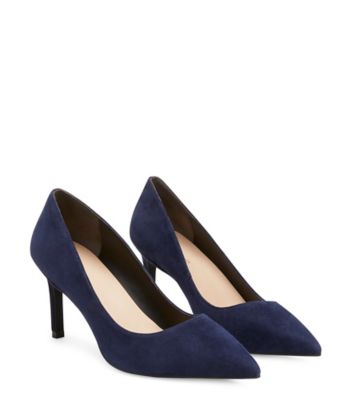 Stuart Weitzman,Escarpin Dancer 75,Pump,Suède,Bleu marine