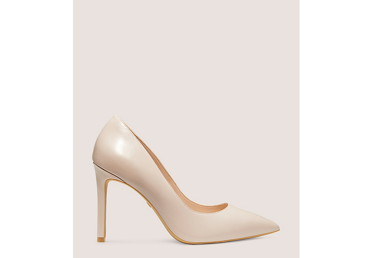Stuart Weitzman,Dancer 95 Pump,Pump,Smooth Leather,Dolce Taupe,Front View