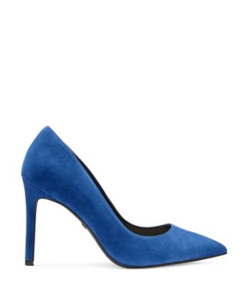 Stuart Weitzman,DANCER 95 PUMP,Pump,Suede,Lapis Blue