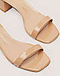 Stuart Weitzman,Nudistcurve 35 Block Sandal,Sandal,Patent leather,Adobe Beige