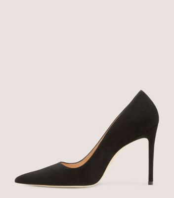 Stuart Weitzman,ESCARPIN STUART 100,Pump,Suède,Noir