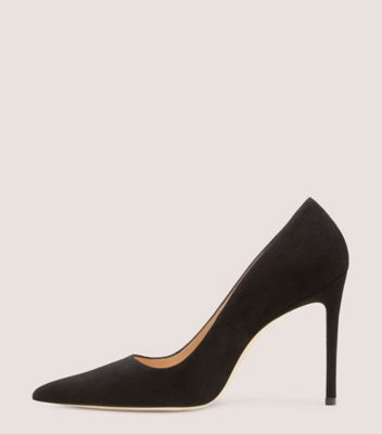 Stuart Weitzman,STUART 100 PUMP,Suede,Leather,Rubber,Pumps,Cocktail,Black