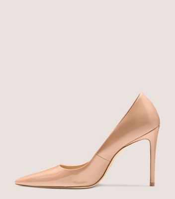 Stuart Weitzman,STUART 100 PUMP,Leather,Rubber,Pumps,Cocktail,Beige