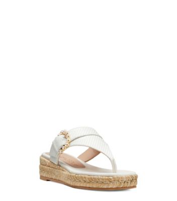 PEARL BUCKLE ESPADRILLE SANDAL, , Product