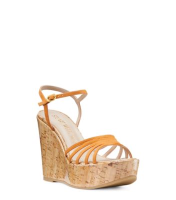 Stuart Weitzman,SOIREE STRAPPY WEDGE SANDAL,