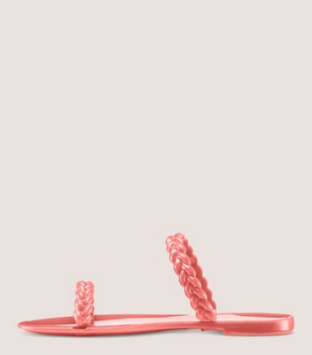 Stuart Weitzman,Sandale Jelly Braida Sawyer,Slide,Caoutchouc brillant,Abricot