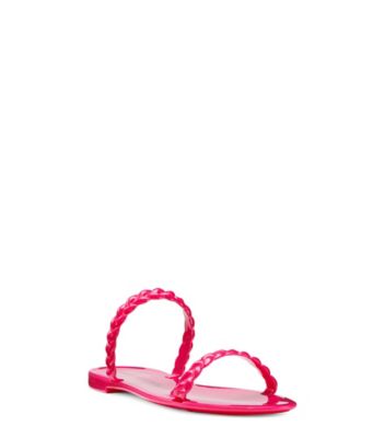 Stuart Weitzman,Sandale Jelly Braida Sawyer,Slide,Caoutchouc brillant,Magenta,Side View