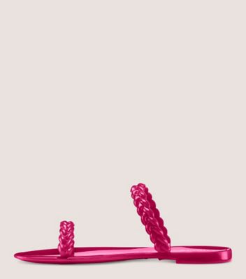 Stuart Weitzman,SANDALE BRAIDA SAWYER JELLY,Slide,Caoutchouc brillant,Orchidée