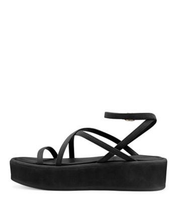 Stuart Weitzman,Sandale à plateforme Summerlift,Sandal,Suède,Noir