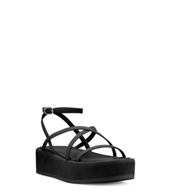 Stuart Weitzman,Sandale à plateforme Summerlift,Sandal,Suède,Noir