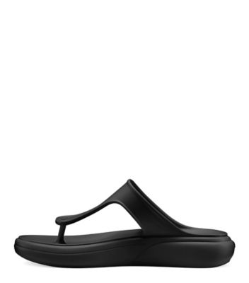 Stuart Weitzman,SANDALE CLAQUETTE À BRIDE EN T STUFLEX,Slide,EVA,Noir
