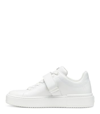 Stuart Weitzman,Espadrille avec boucle SW Shine,Sneaker,Cuir,Blanc