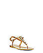 Stuart Weitzman,Goldie Crystal Jelly Sandal,Sandal,Metallic rubber,Gold,Side View