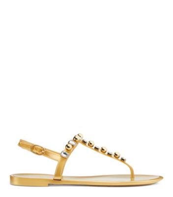 Stuart Weitzman,GOLDIE CRYSTAL JELLY SANDAL,,Front View