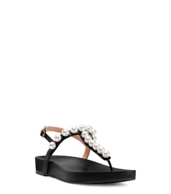 Sandale estivale avec perles Goldie, Noir, Product