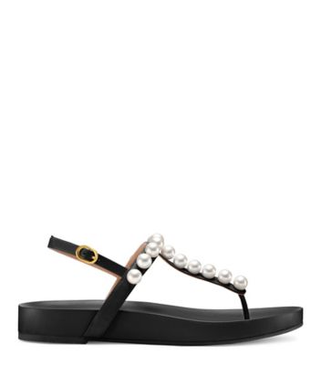 Sandale estivale avec perles Goldie, Noir, Product