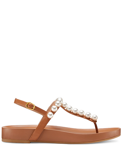 Sandale estivale avec perles Goldie, Beige, ProductTile