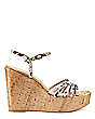 SOIREE STRAPPY WEDGE SANDAL, Cream/Oat, Product