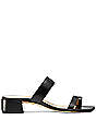 Stuart Weitzman,Maisie 35 Toe Ring Sandal,Slide,Leather,Black,Front View