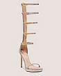Stuart Weitzman,Nudist Disco Crystal Gladiator,Sandal,Suede & crystal,Dolce/Clear,Side View