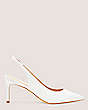 Stuart Weitzman,Dancer 75 Slingback Pump,Pump,Smooth Leather,White,Front View