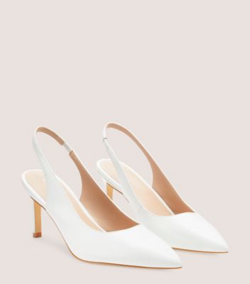 Stuart Weitzman,DANCER 75 SLINGBACK PUMP,White