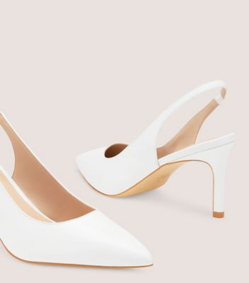 Stuart Weitzman,DANCER 75 SLINGBACK PUMP,White
