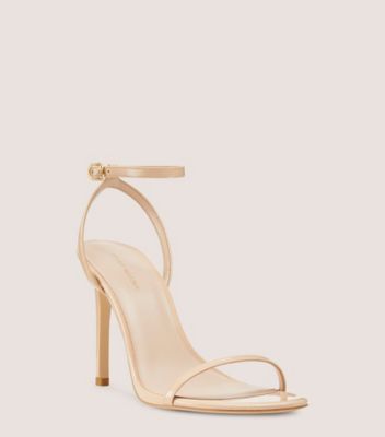 Stuart Weitzman,Sandale Dancer 95,Sandal,Cuir verni,Beige doré