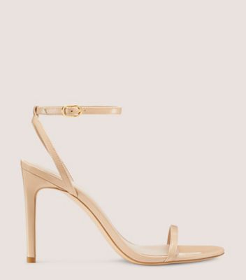 Stuart Weitzman,Sandale Dancer 95,Sandal,Cuir verni,Beige doré