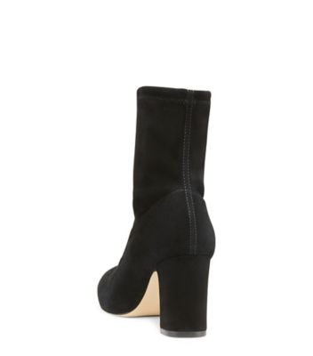 Stuart Weitzman,Bottine-chaussette Avenue 60,Bootie,Suède extensible,Noir