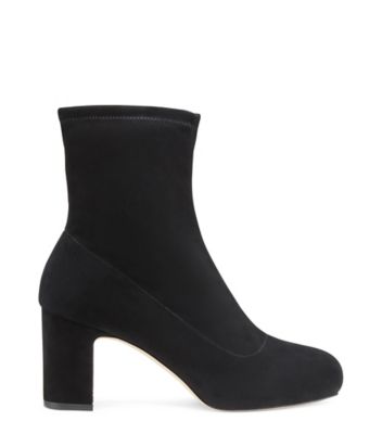 Stuart Weitzman,Bottine-chaussette Avenue 60,Bootie,Suède extensible,Noir