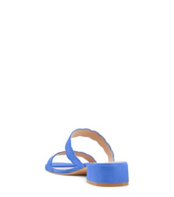 Stuart Weitzman,SANTORINI SCALLOP 35 SLIDE SANDAL,Blue