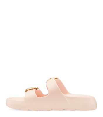 Stuart Weitzman,PEARL BUCKLE SLIDE,