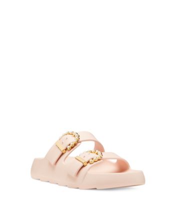 Stuart Weitzman,PEARL BUCKLE SLIDE,,Side View