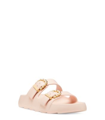 Stuart Weitzman,Pearl Buckle Slide,Slide,EVA,Rosewater Pink,Side View