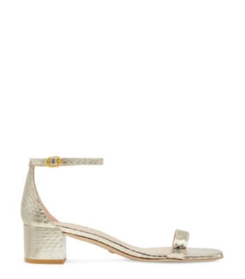 Stuart Weitzman,NUDISTCURVE 35 BLOCK SANDAL,,Front View