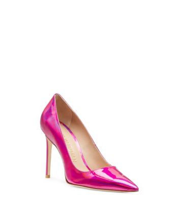 Stuart Weitzman,Stuart 100 Pump,Pump,Iridescent patent leather,Orchid