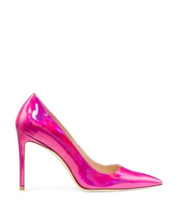 Stuart Weitzman,Stuart 100 Pump,Pump,Iridescent patent leather,Orchid